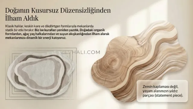 2026 Dekorasyon Trendleri: Evinize Dinamizm Katacak Asimetrik ve Amorf Halılar