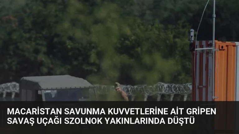 Macaristan Savunma Kuvvetlerine Ait Gripen Savaş Uçağı Szolnok Yakınlarında Düştü