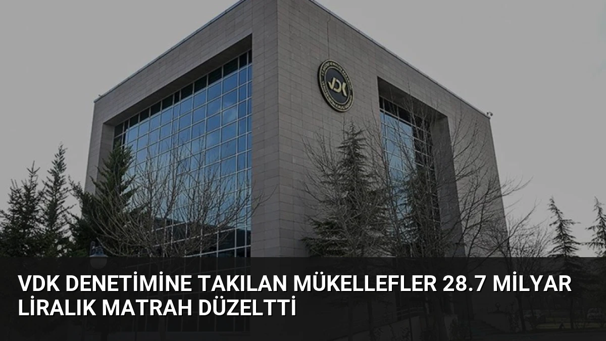 VDK Denetimine Takılan Mükellefler 28.7 Milyar Liralık Matrah Düzeltti