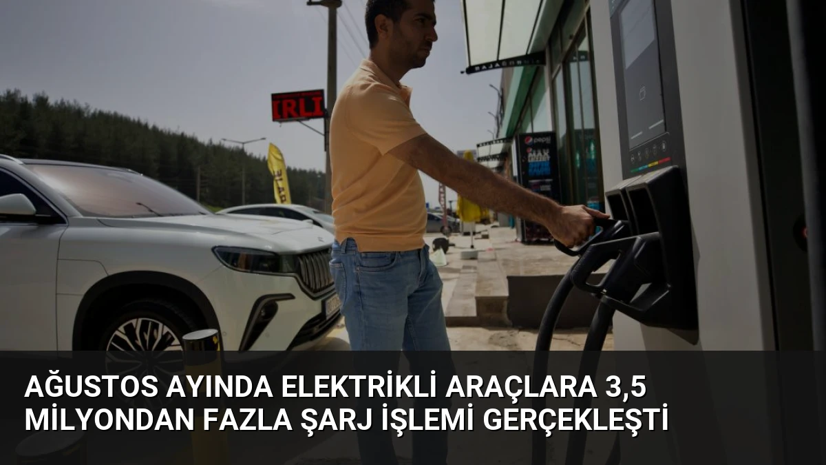 Ağustos Ayında Elektrikli Araçlara 3,5 Milyondan Fazla Şarj İşlemi Gerçekleşti