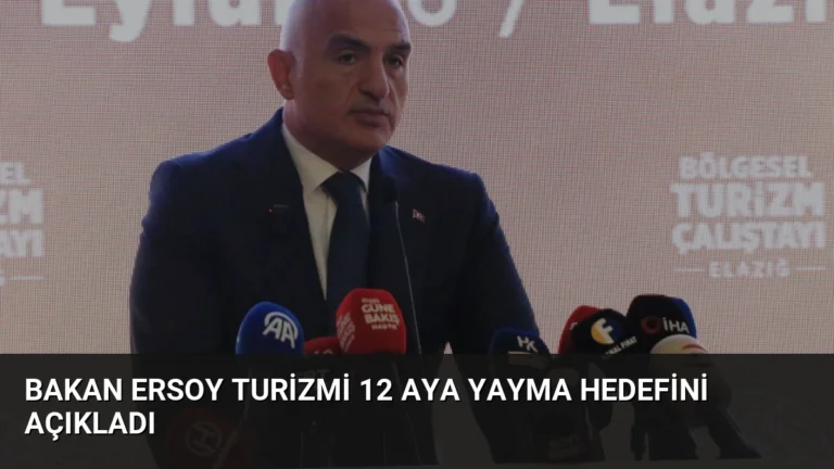 Bakan Ersoy Turizmi 12 Aya Yayma Hedefini Açıkladı