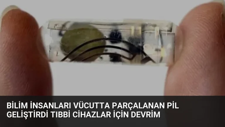 Bilim İnsanları Vücutta Parçalanan Pil Geliştirdi Tıbbi Cihazlar İçin Devrim