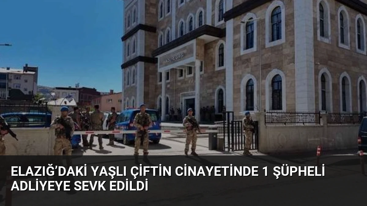 Elazığ’daki yaşlı çiftin cinayetinde 1 şüpheli adliyeye sevk edildi