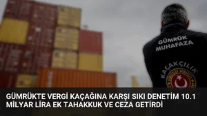 Gümrükte Vergi Kaçağına Karşı Sıkı Denetim 10.1 Milyar Lira Ek Tahakkuk ve Ceza Getirdi