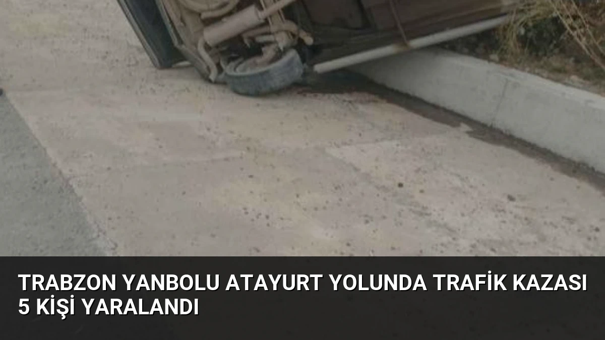 Trabzon Yanbolu Atayurt yolunda trafik kazası 5 kişi yaralandı