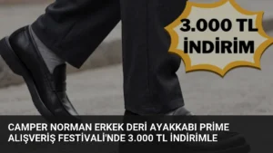 Camper Norman Erkek Deri Ayakkabı Prime Alışveriş Festivali’nde 3.000 TL İndirimle