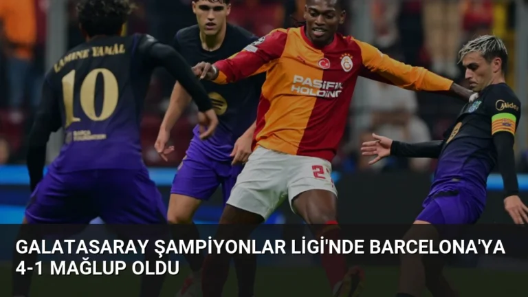 Galatasaray Şampiyonlar Ligi’nde Barcelona’ya 4-1 Mağlup Oldu