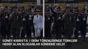 Güney Kıbrıs’ta 1 Ekim Törenlerinde Türkleri Hedef Alan Sloganlar Gündeme Geldi