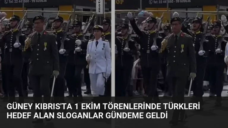 Güney Kıbrıs’ta 1 Ekim Törenlerinde Türkleri Hedef Alan Sloganlar Gündeme Geldi