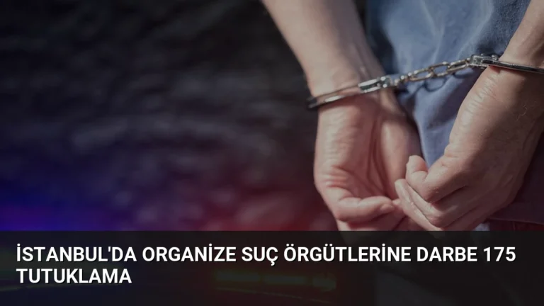 İstanbul’da Organize Suç Örgütlerine Darbe 175 Tutuklama