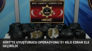 Siirt’te Uyuşturucu Operasyonu 51 Kilo Esrar Ele Geçirildi