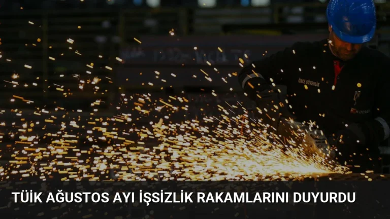 TÜİK Ağustos Ayı İşsizlik Rakamlarını Duyurdu
