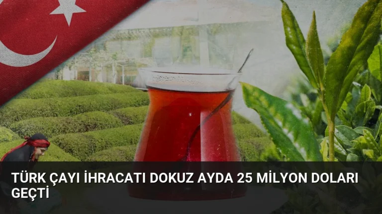 Türk Çayı İhracatı Dokuz Ayda 25 Milyon Doları Geçti