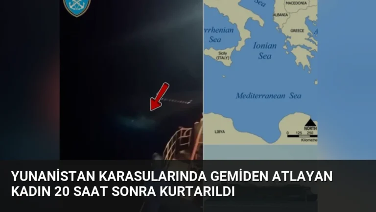 Yunanistan Karasularında Gemiden Atlayan Kadın 20 Saat Sonra Kurtarıldı